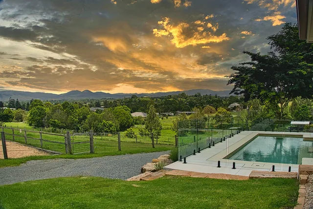 pool, mountains, sunset, swimming pool, nature, view, peaceful, outdoors, dusk. The monthly numbers a pool service business owner should watch for owner-operators