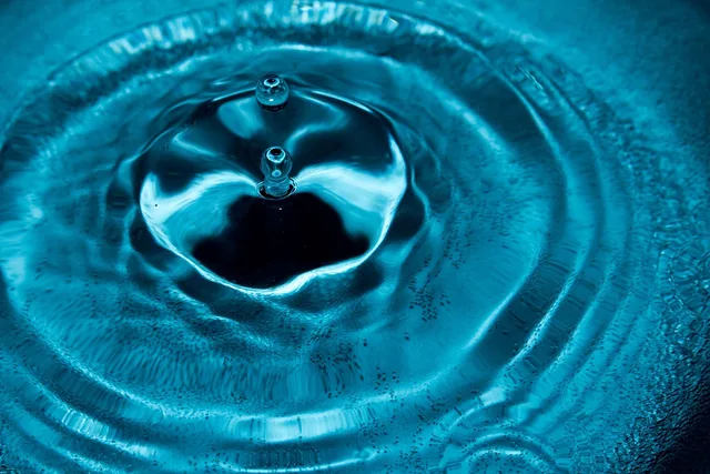 waterdrop, moment, water, nature, pool, waves, drops capture, to form, abstract, time, light, dazzle, drops of freezing, light lighting, blue. Winterizing a Pool in Alberta: The Step Order That Prevents Ice Damage